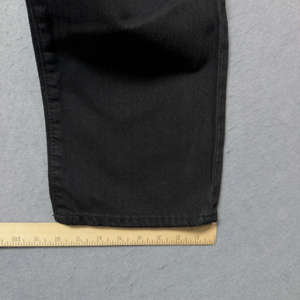 Polo Ralph Lauren Hampton Straight Black Denim Jeans‎ Mens 35x30 Cotton RL Logo